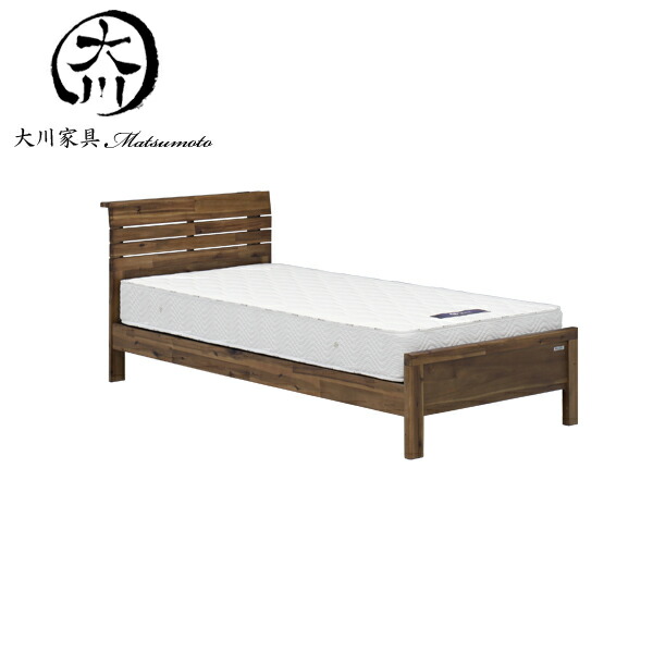 ベッド シングル ベット 材質 幅90cm アカシア無垢 100幅 ベッドフレーム シンプル ブラウン色 100幅 北欧 フレーム 木製 ナチュラル色 ホワイト色 ダークグレー色 アカシア無垢 大川家具matsumoto 送料無料 クーポン配布中 ベッド ベット シングル シングルベッド