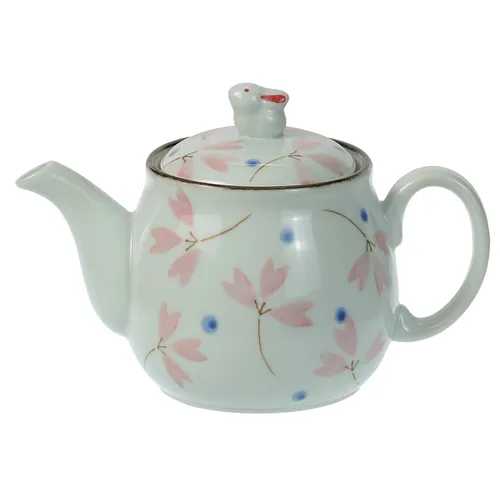 楽天市場】有田焼 四つ葉のクローバーポット カゴ網付 ポット急須 茶