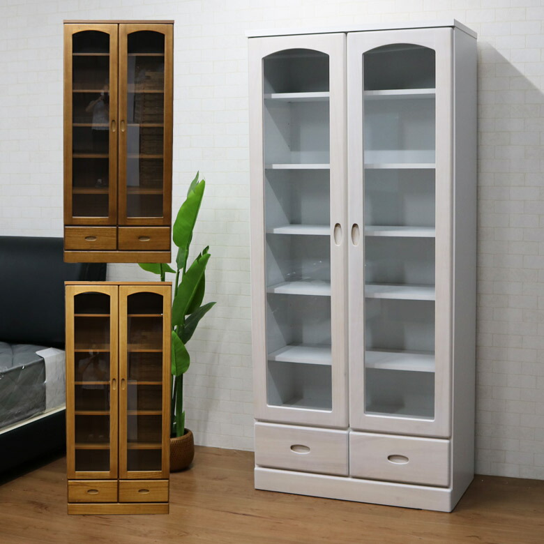 楽天市場】▽全品10%OFFクーポン 本棚 ガラス扉 完成品 おしゃれ