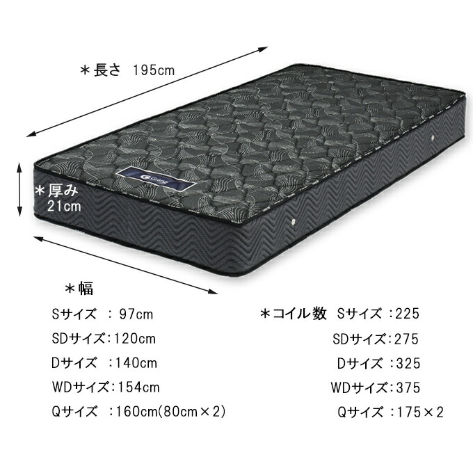 【楽天市場】マットレス ボンネルコイル シングルサイズ ベッド シングルベッド用 厚み21cm 【日本製】：大川家具通販リラックス