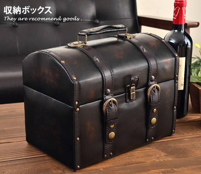 【3個セット】インテリア 収納ボックス トランク ヴィンテージ ゴールド NEWクラシックトランクBOX【S/M/L 3個セット】 - CDC GENERAL