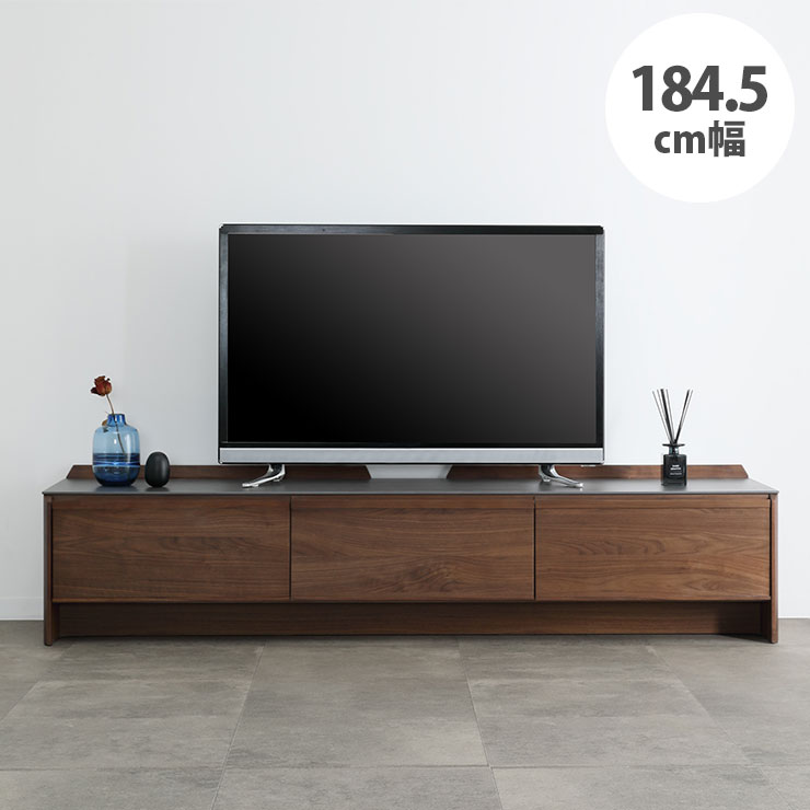 ★ P5倍 マラソン限定 ★ テレビ台 大川家具 テレビボード 幅184.5 マルク セラミック天板 北欧風 配線隠し オーク ウォールナット ブラウン ナチュラル 木目 クールモダン シンプル 完成品 日本製