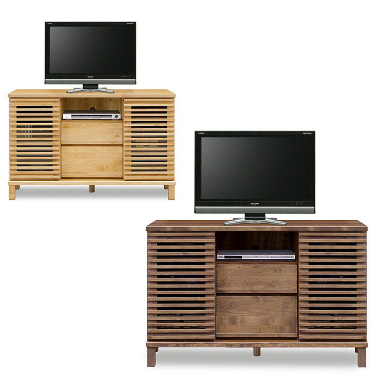 テレビ台 テレビボード 完成品 大川家具 収納 TV台 テレビラック ロータイプ おしゃれ TVボード ローボード 幅120 シンプル 北欧 北欧風 無垢 無垢材 木 カナリアII 120TVボード 国産 日本製｜KAGUCOCO