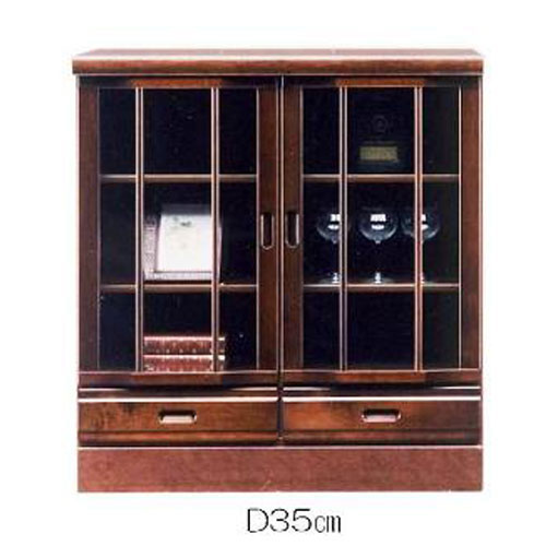 【7/25までポイント増量&クーポン】 サイドボード 90cm幅 奥行35cmタイプキャビネット 完成品 飾り棚送料無料 ｜家具のコンシェルジュ
