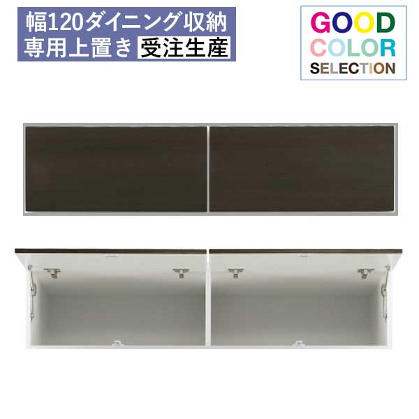 開梱設置 受注生産 50色から選べる専用上置き棚 上置 幅120 高さ28cmから40cm 1cm刻みでオーダー可能