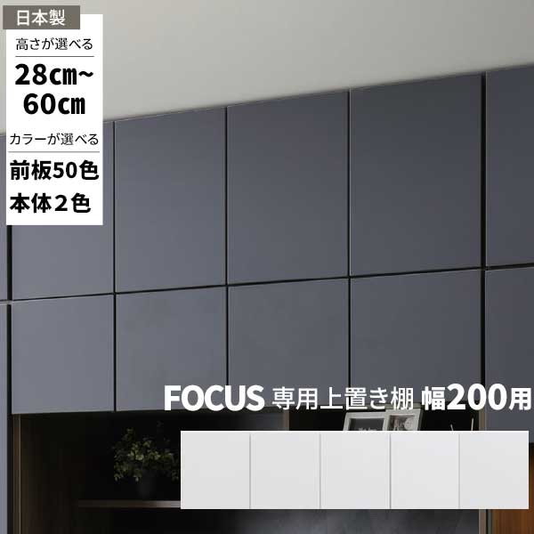 専用上置 上置棚 幅200用 上置き 開梱設置 日本製 収納 受注生産 突っ張り板 高さオーダー 50色対応 tvボード専用 テレビボード専用