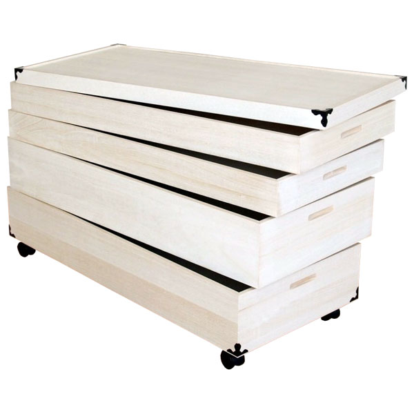 楽天市場】桐 キャスター付き 衣装ケース 浅深 4段 90cm幅 KR-4DC