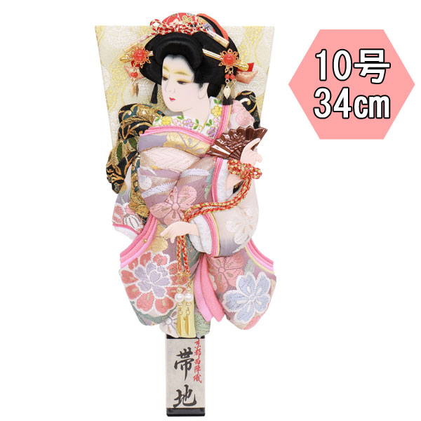 えっ!?【ポイント最大40倍以上&クーポン】 <br>羽子板 羽子板飾り 正月飾り 初正月<br>節句祝い 羽子板単品 羽子板のみ<br>正絹帯地振袖 10号 道成寺 1011-10-912 <br>送料無料