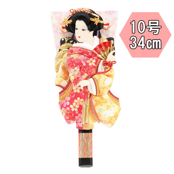 えっ!?【ポイント最大40倍以上&クーポン】 <br>羽子板 羽子板飾り 正月飾り 初正月<br>節句祝い 羽子板単品 羽子板のみ<br>姫振袖 10号 道成寺 1027-10-252 <br>送料無料