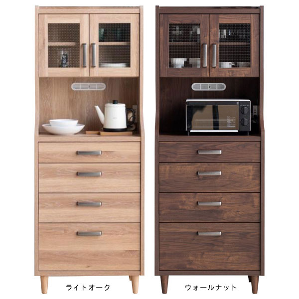 【7/25までポイント増量&クーポン】 ハイチェストボード 食器棚 ダイニングボードカップボード キッチンボード 完成品 60cm幅ピグミー 2色対応 開梱設置｜家具のコンシェルジュ