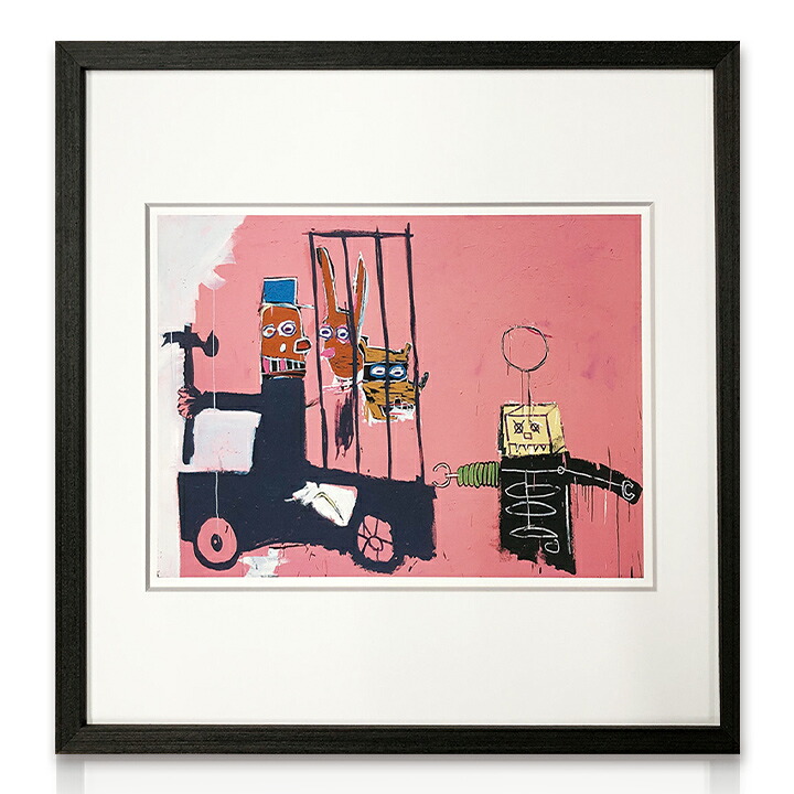 【送料無料】 アートパネル Jean-Michel Basquiat ジャン＝ミシェル・バスキア Molasses, 1983 バスキア モダン 玄関 アートフレーム おしゃれ 絵画 額入り フレーム付き インテリア 壁掛け 寝室 リビング ギフト プレゼント 新生活 送料無料 ssx