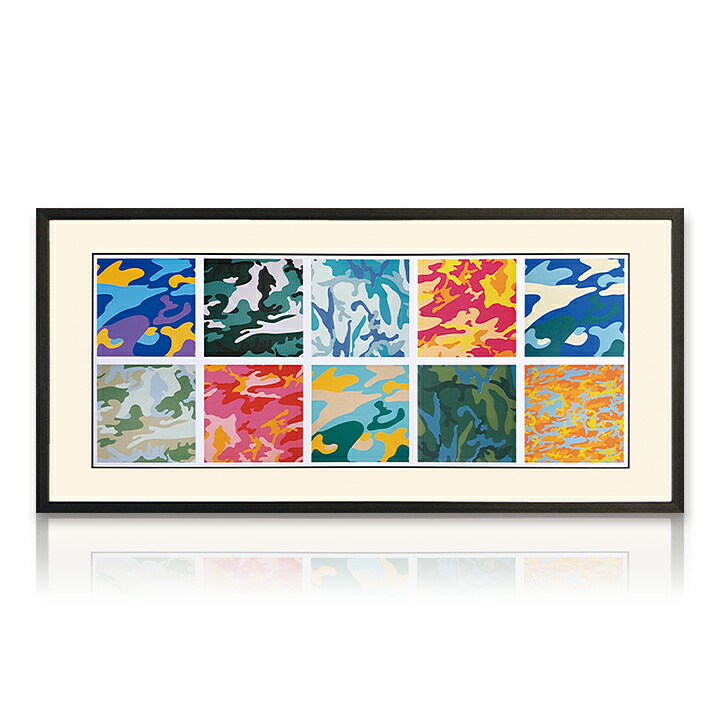 【送料無料】 アートパネル Andy Warhol アンディ・ウォーホル CAMOUFLAGE, 1987 ウォーホル モダン 玄関 アートフレーム おしゃれ 絵画 額入り フレーム付き インテリア 壁掛け 寝室 リビング ギフト プレゼント 新生活 送料無料 ssx｜nook-lala ヌックララ