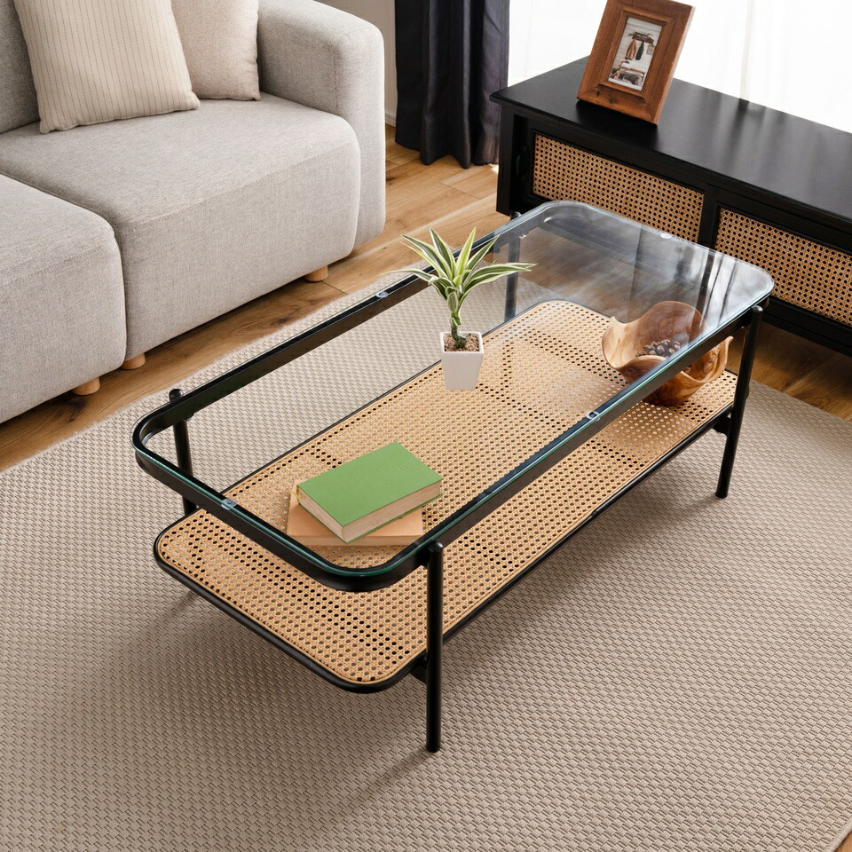 楽天市場】【期間限定 P2倍】リビングテーブル ガラステーブル 透け感