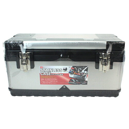 ステンレス工具箱 SK11 SSC-500W 強度とデザイン性を兼ね備えたステンレスボディです。道具・工具・小物等の収納保管・運搬。 BFJ1040183