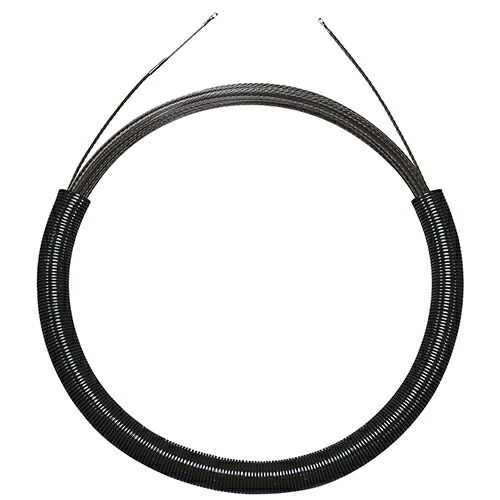 ブラックスリムライン30m デンサン BX-4030J 先端極細仕様で、曲がりの多い細いパイプもよく通ります。壁裏などでの電線の軽索引作業に使用。 BFJ1026063