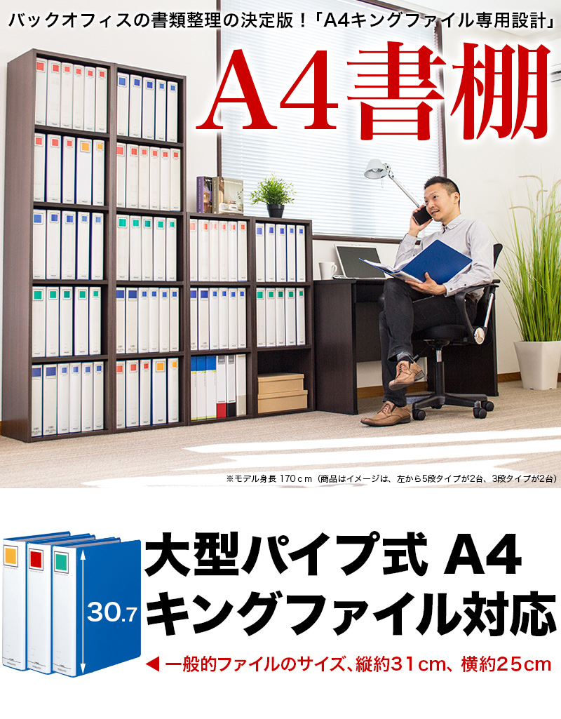 3段 書棚 2台セット 3段 本棚 木製 スリム 幅40 本棚 収納 書庫インテリア 寝具 収納 カラーボックス キングファイル リングファイル 書類 棚 縦置き バックオフィス 書類整理 長期保存 ファイル Aku 2台セット カラーボックス 3段 木製 幅40 ダーク