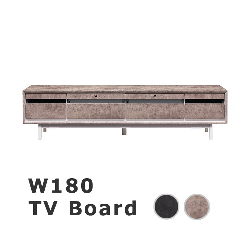 テレビ台 180 ロータイプ テレビボード ローボード 完成品 AV収納 リビングボード セラミック ホワイト ブラックおしゃれ フルオープンレール 引き出し付き ハイグロス