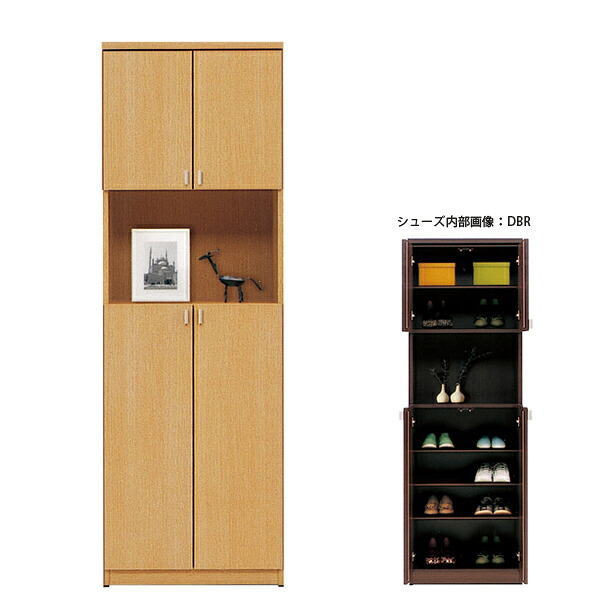 国産 下駄箱 玄関収納 シューズボックス スリム ハイタイプ シンプル シューズラック 幅60cm 開き戸タイプ 玄関 ラック 靴入れ 収納 収納家具 靴収納 靴 くつ ブーツ オープン ナチュラル 木製｜Y&rsquo;m style （ワイムスタイル）