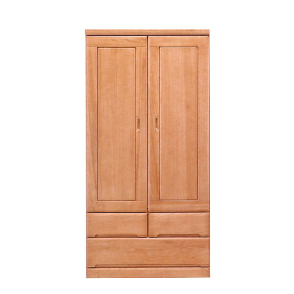 楽天市場】ワードローブ クローゼット 木製 桐 幅75cm スリム