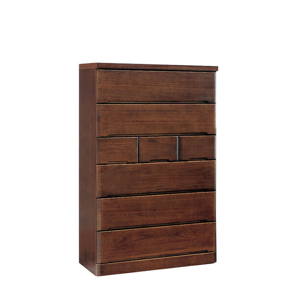 木製シンプルチェスト 6段 未来商会 チェスト 木製収納 収納 6段 ハイチェスト 幅90cm 完成品