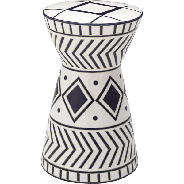 楽天市場】Blue & White Ceramic Stool 青白花陶器スツール 花台 椅子