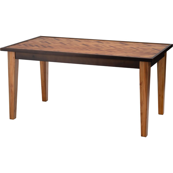 楽天市場】天然木 アカシア ダイニングテーブル 机 ヘリンボーン柄