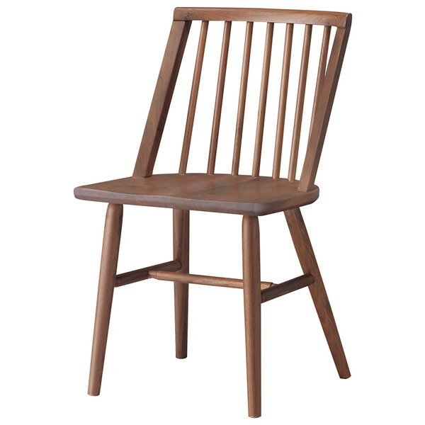 業務用 WOODENシリーズ チェア ダイニングチェア アルプスW ブラウン 天然木ウォールナット材 既製品