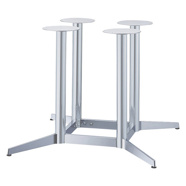 *お役目用TABLE LEGつづき物 X軍事基地印字機 BX-33 アルミダイキャストX脚・黒ペンキ塗り・しろがね色ペンキ塗り（雄捩子操作手順）極点60.5φ×4本・天受210φ×4ロ S・L大いさ 700粍まで選りすぐる 700粍以上は別途お積もり書き