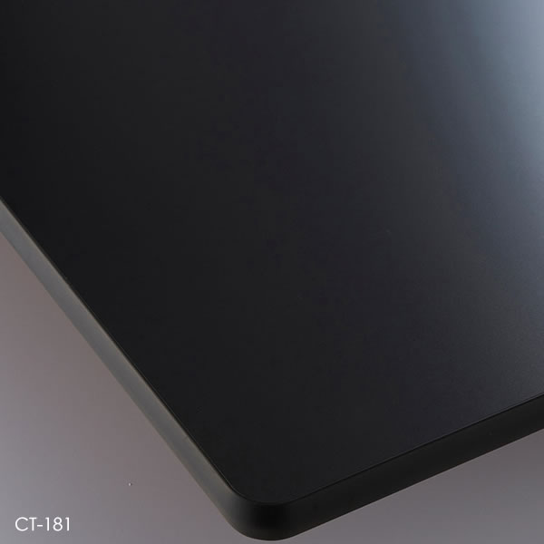 業務用 TABLEシリーズ 天板 メラミン化粧板・ソフトエッジ・T=30mm・角30R CT-180 ホワイト CT-181 ブラック CT-182 ナチュラル CT-183 ダークブラウン