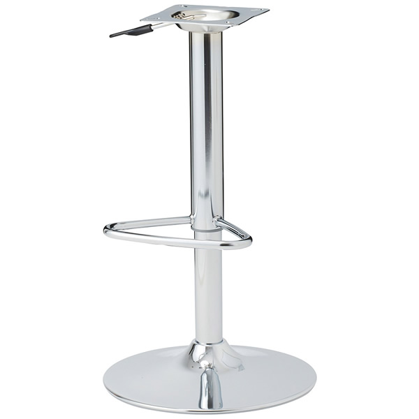 業務用 BARSTOOL COUNTERシリーズ チェア用脚 バーチェア用脚 カウンターチェア用脚 SB-23 スチール クロームメッキ ブラック ガス昇降式 脚部ポール打ち込み式 既製品
