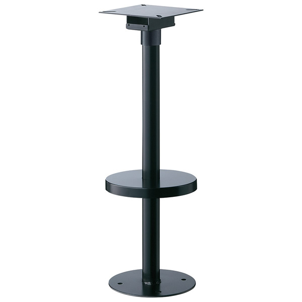 業務用　BARSTOOL COUNTERシリーズ　バーチェア用脚　カウンターチェア用脚　～700ｍｍご指定可　700ｍｍ～別途お見積り　SB-60　オートリターン　足掛けリング/オプション　42.7ｍｍφ　黒塗装　アンカーボルト固定式｜癒しの空間　家具や姫