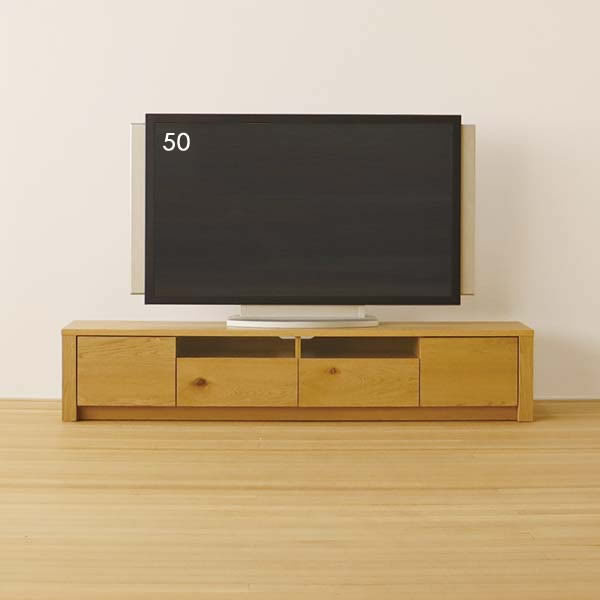 A Stage TV　幅180cm　TVボード　ローボード　リビングボード　オーク突板　ウォールナット突板　ウレタン塗装　引出しスライドレール付き