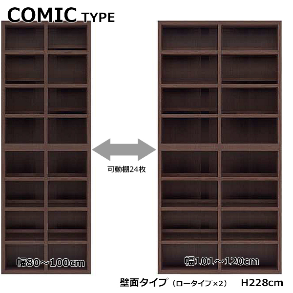 【楽天市場】【STRONG SHELF ストロングシェルフ 壁面タイプ(高さ約228cm)（ロータイプTL×2台重ね仕様）】4色から選択