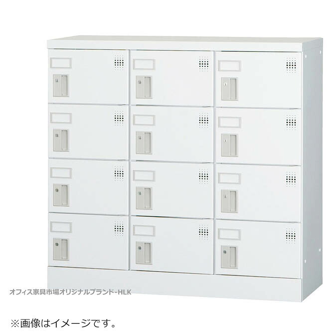 受注生産品 ロッカー 12人用 横型 3列4段 多人数用 スチールロッカー 収納 完成品 ダイヤル錠 オフィス家具市場オリジナル製:HLKシリーズ W900xD380xH880 新品 オフィス家具｜オフィス家具市場　店