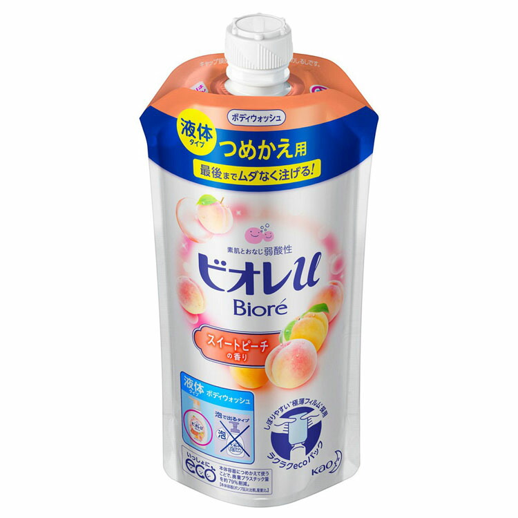 楽天市場】【3個セット】ビオレu スイートピーチの香り つめかえ用 340ml ボディウォッシュ ボディソープ ボディシャンプー 弱酸性 液体タイプ 詰め替え  詰替え つめかえ 日本製 ピーチ Biore ビオレu ビオレ 花王 KAO 花王株式会社 【D】 : 家具インテリア館