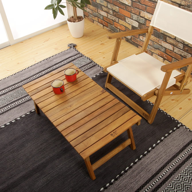 【楽天市場】フォールディングテーブル 木製折りたたみテーブル ベランダ アウトドアやピクニックに ガーデンファニチャー ローテーブル 折り畳み
