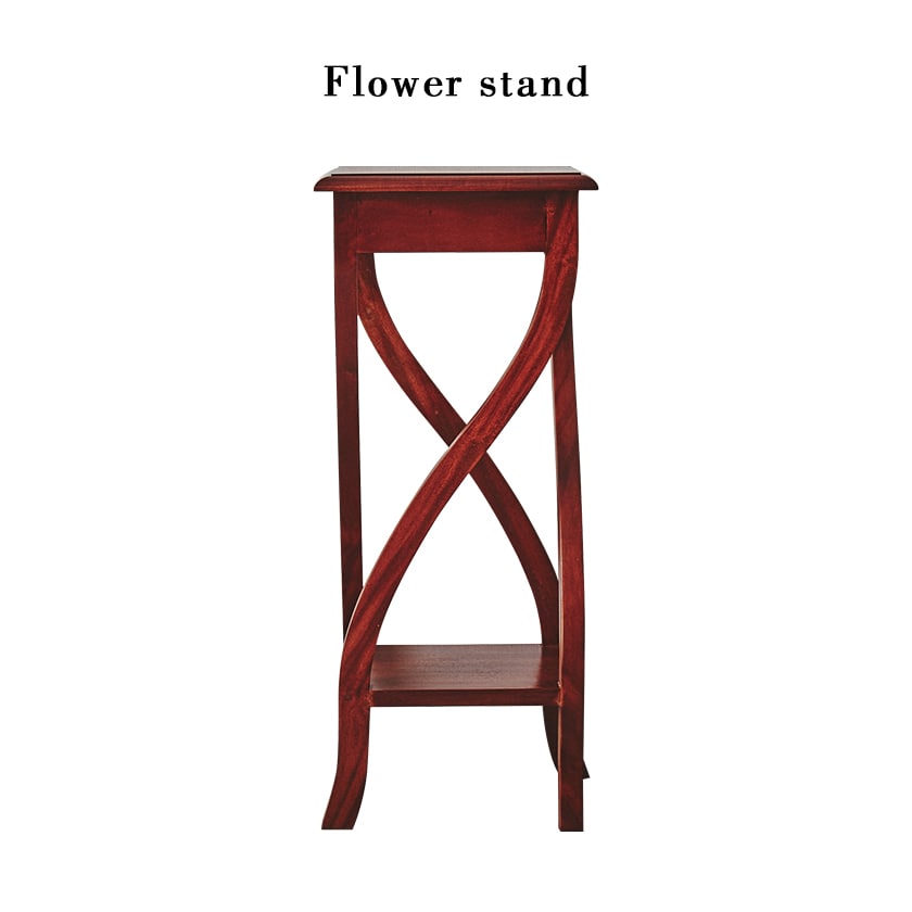 フラワースタンド 木製 マホガニー材 完成品 コロニアル様式 ヨーロッパスタイル アンティーク風 花台 花瓶台 鉢置き台 アンティーク調 サイドテーブル 新商品 Rvcconst Com