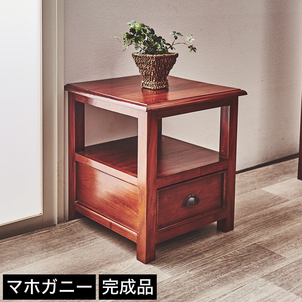アンティーク 木製クラシックサイドテーブル 引き出し付き yeswood-y28a02_06.jpg
