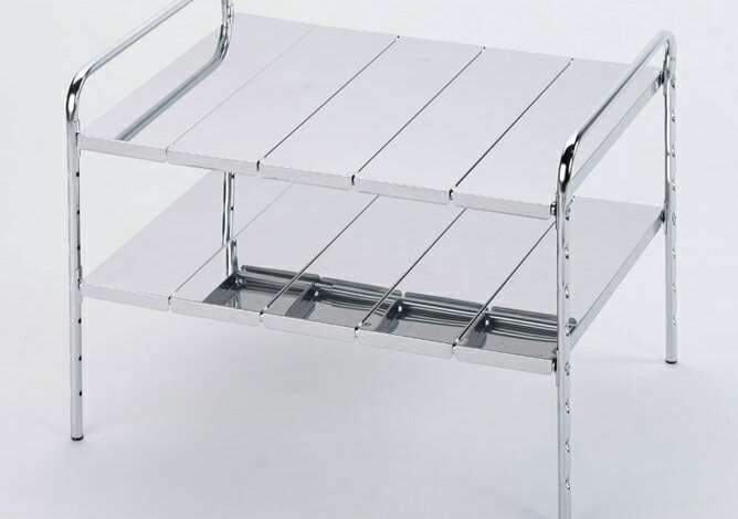 楽天市場 キッチンラック シンク下ステンレス伸縮ラック 2段 幅調整可能 18 0ステンレス キッチン収納 隙間収納 鍋 やかん収納 さびにくい カグマル