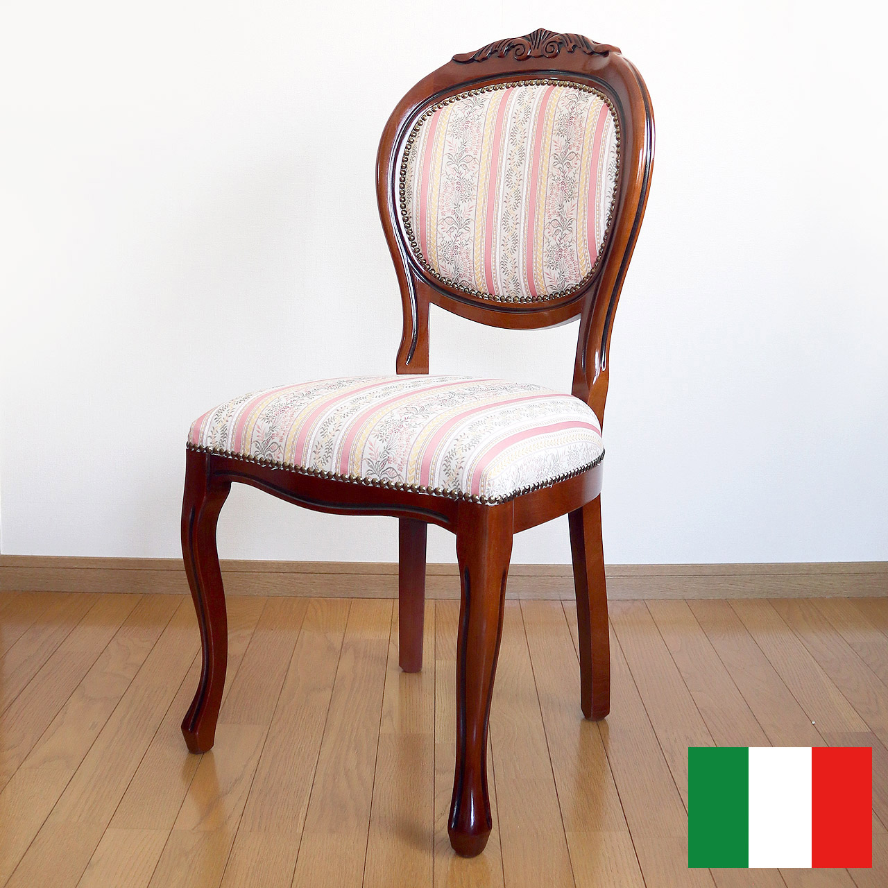 【貨物輸送無料】 イタリア製 女性議長 縞模様サクラ色  インポート調度品 晩ご飯女性議長 調度品 生まれながら木ひな形  ロココ調 古典派音楽調度品