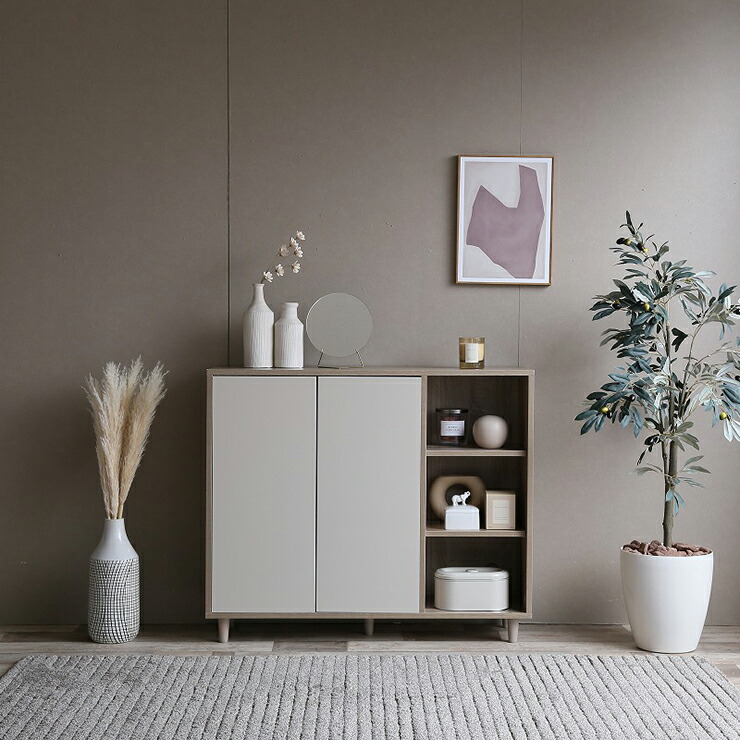 楽天市場】【割引クーポン配布中】収納棚 おしゃれ Erin バイカラー