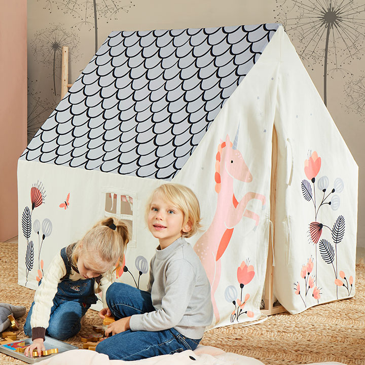 絶品 キッズテント Asweets アスウィーツ ユニコーン ティピー おもちゃ おままごと 男の子 女の子 子ども 子供 キッズ テント ハウス 子供用テント 室内テント 屋内テント おしゃれ Fucoa Cl