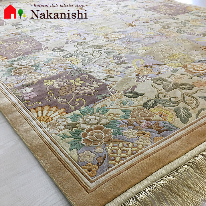 新品未使用タグつき 最高級手織り絨毯 中国緞通（だんつう） 4畳サイズ