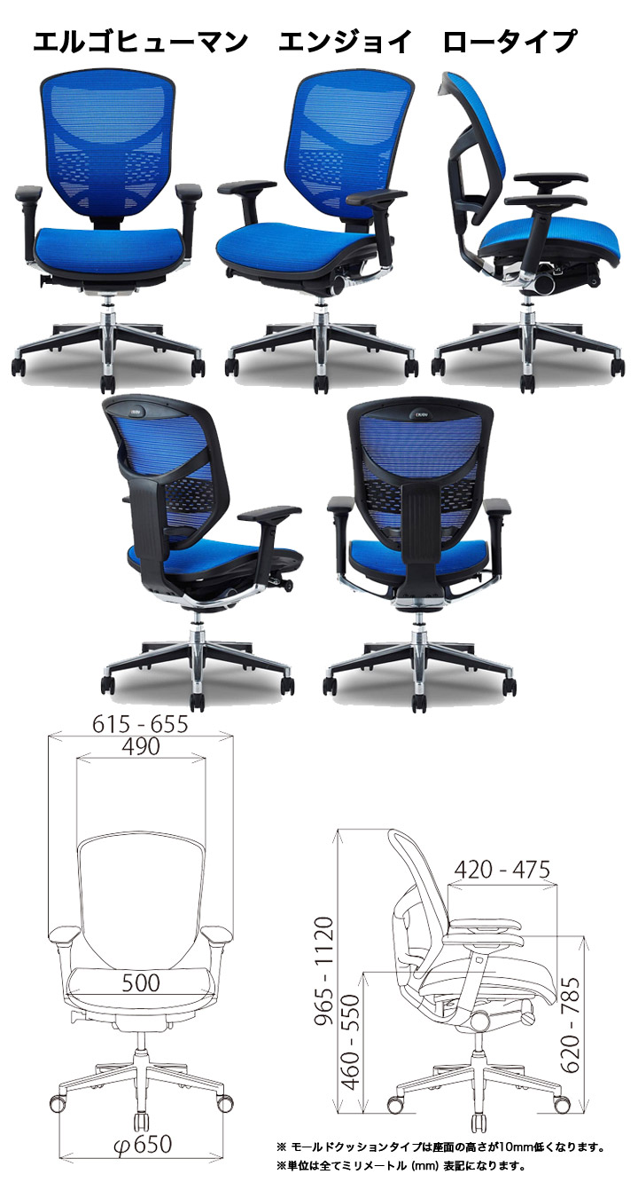 エルゴヒューマン エンジョイ ロータイプ・Ergohuman・OAチェア