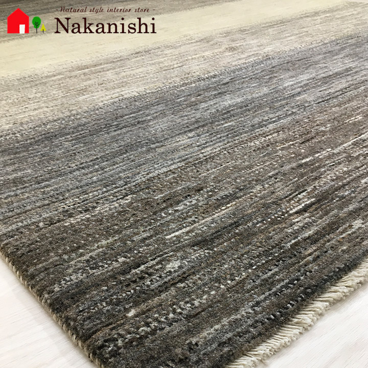 【ギャッベラグ 約154&times;205cm 栞】カシュクリ・GABBEH・ギャッペ(ギャべ)・イラン製・カーペット・ラグ・絨毯(じゅうたん)・ナチュラル&ベージュ&ブラウン｜カーペット　ギャッベ　家具の中西