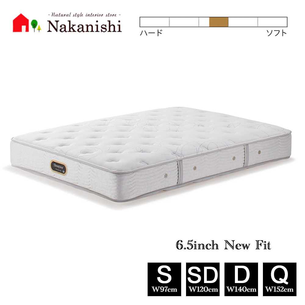 【マットレス　6.5インチ　ニューフィット　AA21212】シモンズベッド シングル セミダブル ダブル クィーン S SD D Q【代引不可】