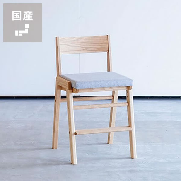 【5と0のつく日限定！最大5000円OFFクーポン配布中】【杉工場】【スピカ】 すっきりシンプルデザインの学習椅子 学習チェア（布座） ナチュラル（レッドオーク）※代引き不可 スタディコーナー 木製 キッズチェア 学習いす 勉強イス デスクチェア リビング学習 オシ｜家具の里