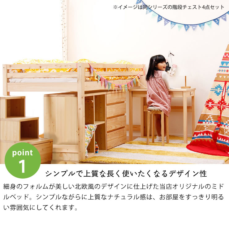 子供部屋にぴったり お部屋を有効活用出来る万能システム ロフトベッド 階段タイプ シングルベッド 木製 すのこベッド すのこベット 階段 女の子 ロータイプ ミドルベッド 子供用ベッド 日本製 入学準備 入学祝い すのこ シングル システム Mergertraininginstitute Com