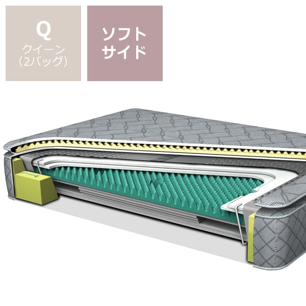 ウォーターマットレス ソフトサイド　Q（2バッグ） BT-SS ZEN NDX 【ウォーターワールド/WATER WORLD】 ※代引き不可 ドリームベッド dreambed ウォーターベッド ウォーターベット 寝具