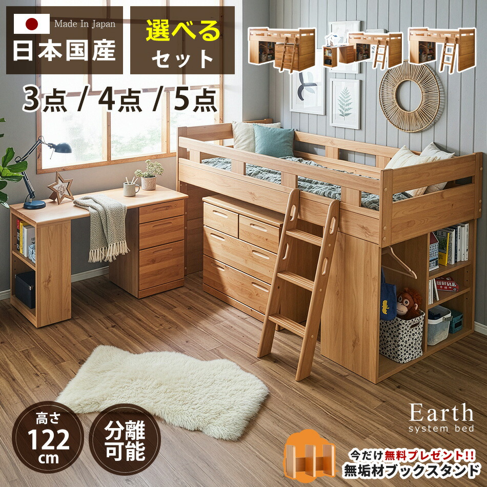 楽天市場】システムベッド ロフトベッド ジュリア 3色対応 【送料無料